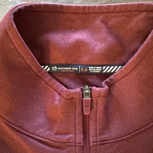 Medium Southern Tide Maroon 3/4 Zip - Picture 2 of 3